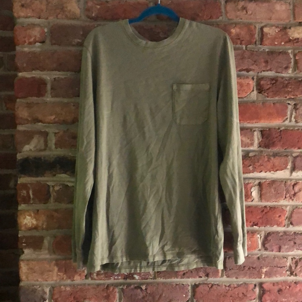 Good fellow & Co Long Sleeve Pocket Tee - Forest Green